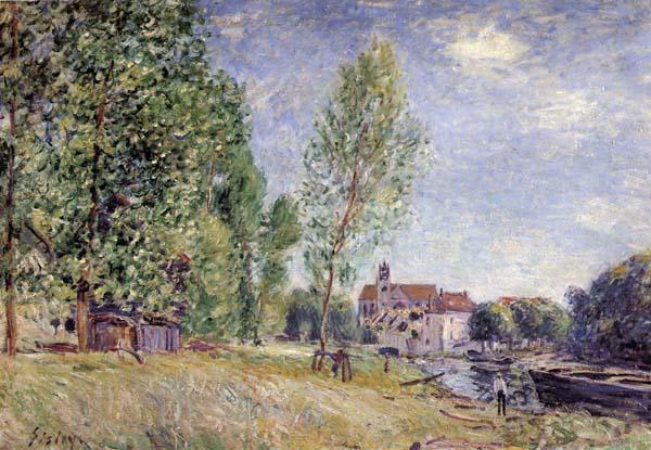 Alfred Sisley Matrat s Boatyard,Moret-sur-Loing oil painting image